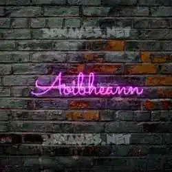 aoibheann in Pink Neon style - 3D name wallpaper