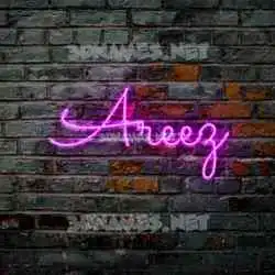 areez in Pink Neon style - 3D name wallpaper