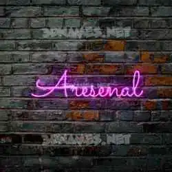 aresenal in Pink Neon style - 3D name wallpaper