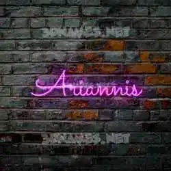 ariannis in Pink Neon style - 3D name wallpaper