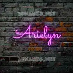 arielyn in Pink Neon style - 3D name wallpaper
