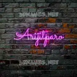 arijitparo in Pink Neon style - 3D name wallpaper
