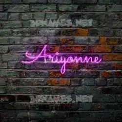 ariyonne in Pink Neon style - 3D name wallpaper