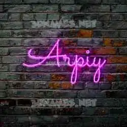 arpiy in Pink Neon style - 3D name wallpaper