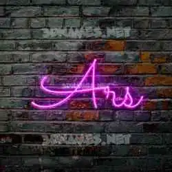 ars in Pink Neon style - 3D name wallpaper
