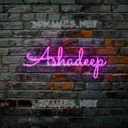 ashadeep in Pink Neon style - 3D name wallpaper