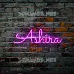 ashira in Pink Neon style - 3D name wallpaper