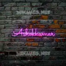 ashokkumar in Pink Neon style - 3D name wallpaper