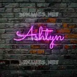 ashtyn in Pink Neon style - 3D name wallpaper