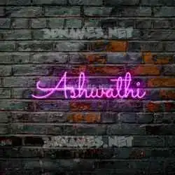 ashwathi in Pink Neon style - 3D name wallpaper