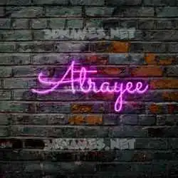 atrayee in Pink Neon style - 3D name wallpaper