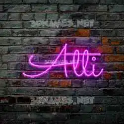 atti in Pink Neon style - 3D name wallpaper