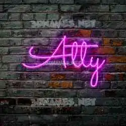 atty in Pink Neon style - 3D name wallpaper