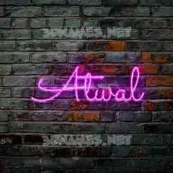 atwal in Pink Neon style - 3D name wallpaper