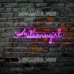 autumngirl in Pink Neon style - 3D name wallpaper