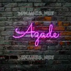 azade in Pink Neon style - 3D name wallpaper