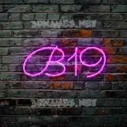 b19 in Pink Neon style - 3D name wallpaper