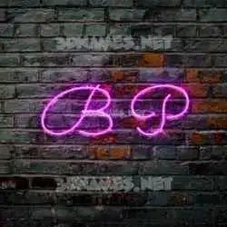 b p in Pink Neon style - 3D name wallpaper