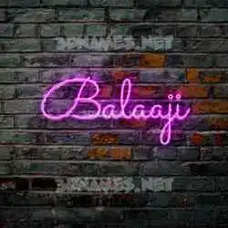 balaaji in Pink Neon style - 3D name wallpaper