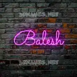 balesh in Pink Neon style - 3D name wallpaper