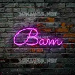 bam in Pink Neon style - 3D name wallpaper