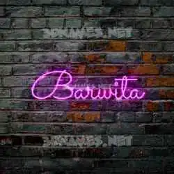 barwita in Pink Neon style - 3D name wallpaper