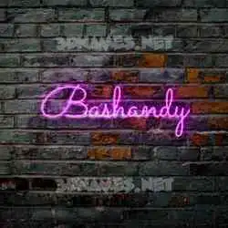 bashandy in Pink Neon style - 3D name wallpaper