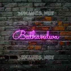 bathandwa in Pink Neon style - 3D name wallpaper