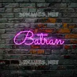 batran in Pink Neon style - 3D name wallpaper