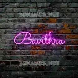 bavithra in Pink Neon style - 3D name wallpaper