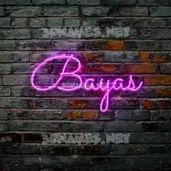 bayas in Pink Neon style - 3D name wallpaper