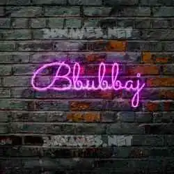 bbubbaj in Pink Neon style - 3D name wallpaper