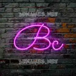 bc in Pink Neon style - 3D name wallpaper