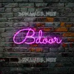 bdoor in Pink Neon style - 3D name wallpaper