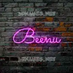 beenu in Pink Neon style - 3D name wallpaper
