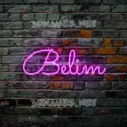belim in Pink Neon style - 3D name wallpaper