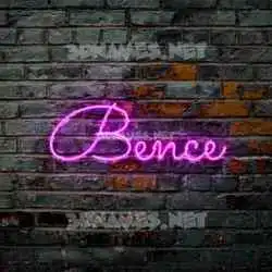bence in Pink Neon style - 3D name wallpaper