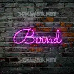 bernd in Pink Neon style - 3D name wallpaper