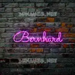bernhard in Pink Neon style - 3D name wallpaper