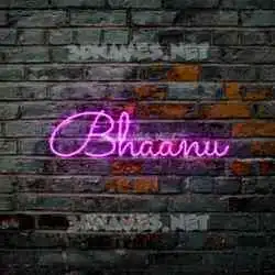 bhaanu in Pink Neon style - 3D name wallpaper