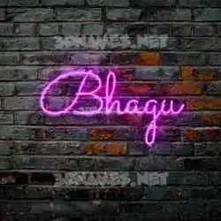 bhagu in Pink Neon style - 3D name wallpaper