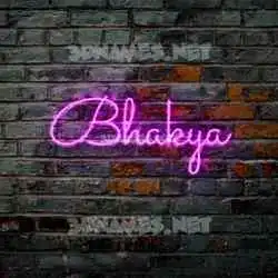 bhakya in Pink Neon style - 3D name wallpaper