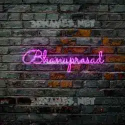 bhanuprasad in Pink Neon style - 3D name wallpaper