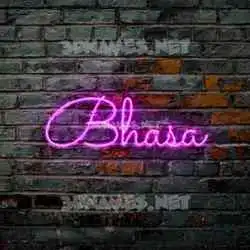 bhasa in Pink Neon style - 3D name wallpaper