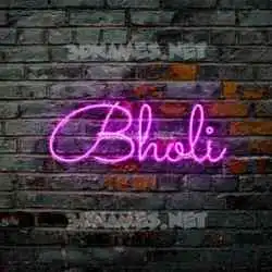 bholi in Pink Neon style - 3D name wallpaper