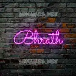 bhrath in Pink Neon style - 3D name wallpaper