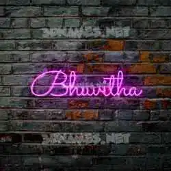 bhuvitha in Pink Neon style - 3D name wallpaper
