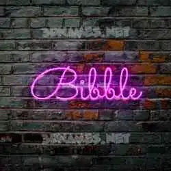 bibble in Pink Neon style - 3D name wallpaper