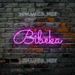 bibeka in Pink Neon style - 3D name wallpaper