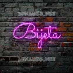 bijeta in Pink Neon style - 3D name wallpaper